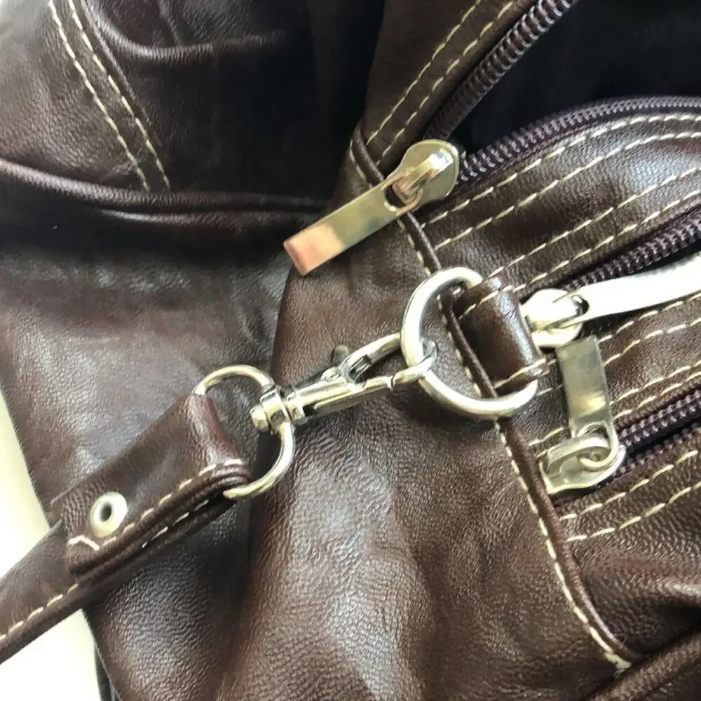 Brown Crossbody Removable Strap Bow Purse
